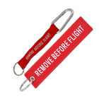 Personalized Promotional Gifts Polyester Woven Ribbon Tape Wrist Lanyard Keychain