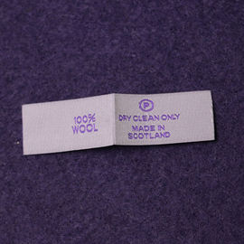 White Center Fold Cotton Neck Woven Garment Labels Main Lables