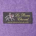 Charm Damask Woven Label End Folded For Garment , Custom Fabric Tags