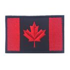Fer noir sur les corrections faites sur commande d'équipe de broderie tissées par corrections de drapeau du Canada de Velcro