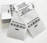 Labels en nylon de Tagless de presse de label/chaleur de soin de lavage de satin de vêtements de bain de transfert de chaleur