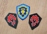 Polyester Material Custom Woven Patches Sew - On Backing 3D Cubic Stuffing
