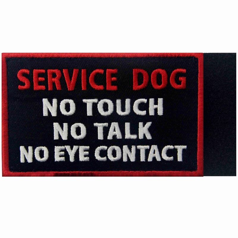 DON'T TOUCH ME Custom Cloth Badges Embroidery Woven Patches For Working Dogs