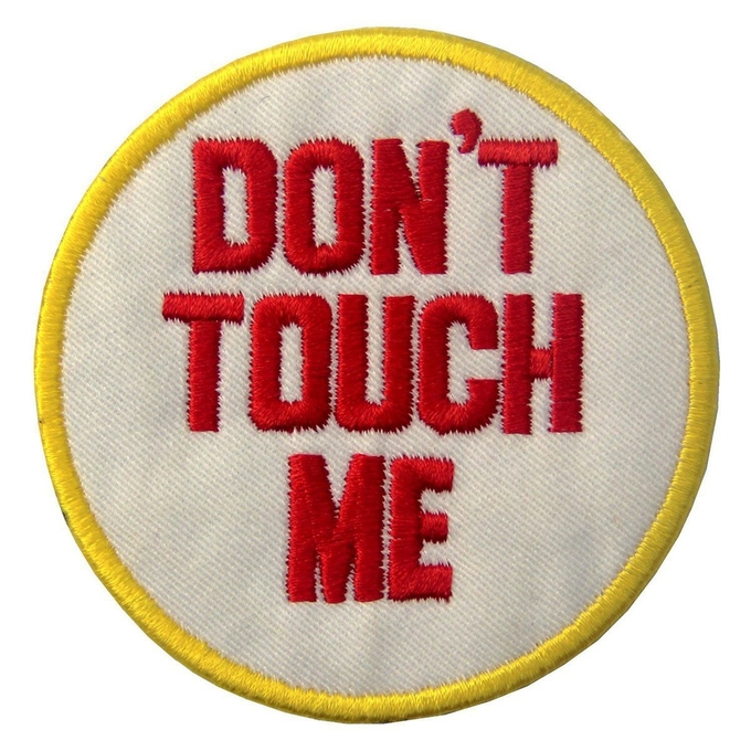 NE ME TOUCHEZ PAS les corrections tissées par broderie faite sur commande d'insignes de tissu pour des chiens d'utilité