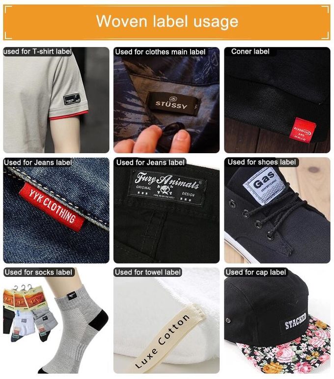 Labels d'habillement tissés par vêtement de marque d'habillement/labels de textile pour l'habillement