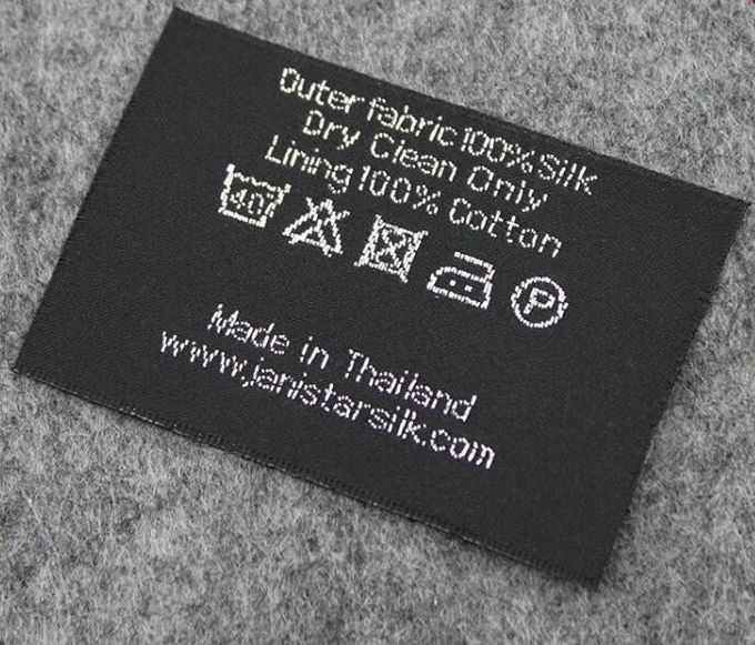 Labels tissés adaptés aux besoins du client de cou pour les labels tissés par blanc d'habillement d'habillement de bébé
