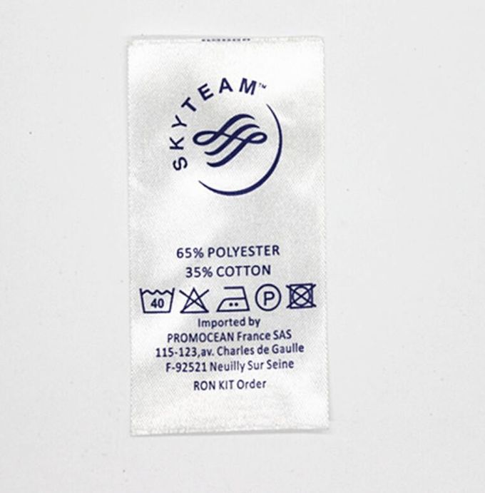 Labels en nylon de Tagless de presse de label/chaleur de soin de lavage de satin de vêtements de bain de transfert de chaleur